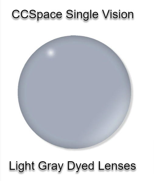 CCSpace Aspheric Single Vision Dyed Acrylic Lenses Lenses CCSpace Lenses 1.56 Light Gray