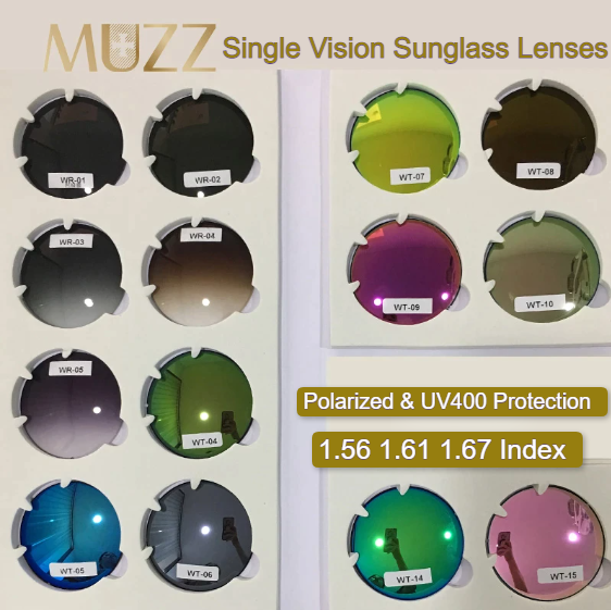 Muzz Single Vision Aspheric Polarized Tinted Sunglass Lenses Lenses Muzz Lenses   