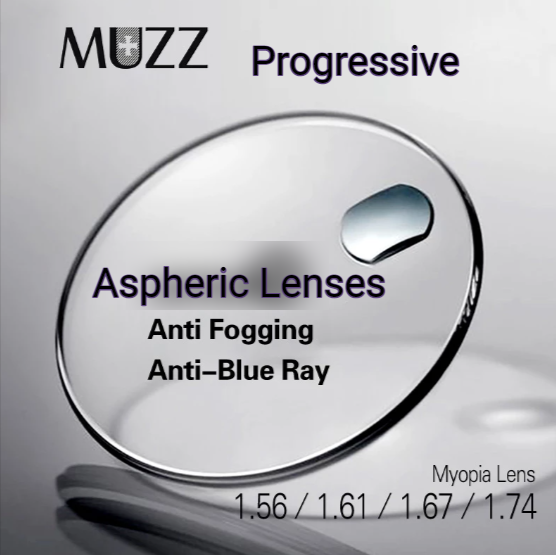 Muzz Single Vision Or Progressive Aspheric Anti Fog Anti Blue Light Clear Lenses Lenses Muzz Lenses