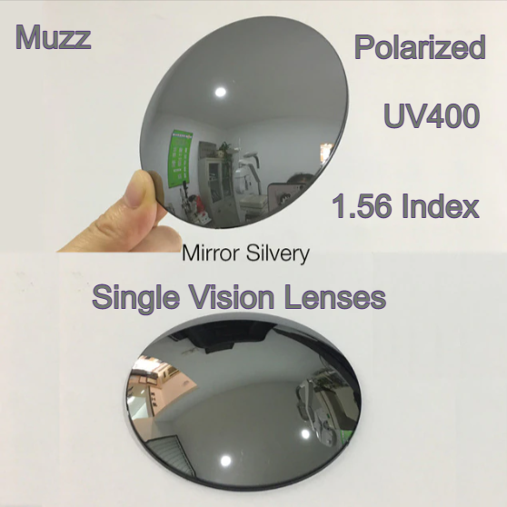 Muzz Single Vision Aspheric Polarized Tinted Sunglass Lenses Lenses Muzz Lenses 1.56 Mirror Silvery 