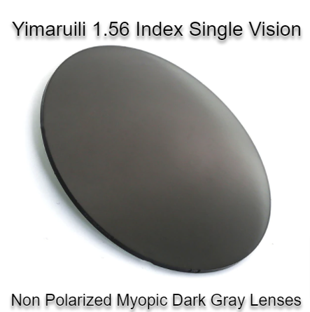 Yimaruili Tinted Asperical Sunglass Lenses Non Polarized Lenses Yimaruili Lenses Myopic Dark Gray  