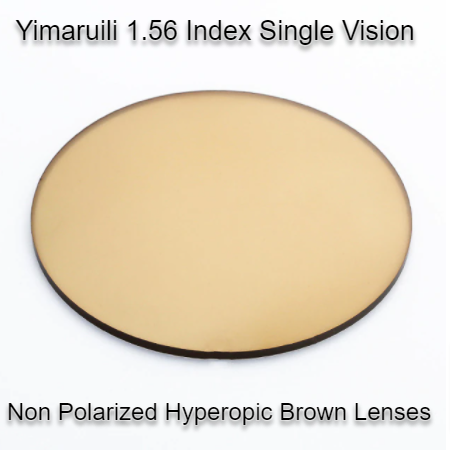 Yimaruili Tinted Asperical Sunglass Lenses Non Polarized Lenses Yimaruili Lenses Hyperopic Brown  