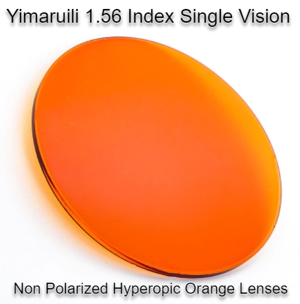 Yimaruili Tinted Asperical Sunglass Lenses Non Polarized Lenses Yimaruili Lenses Hyperopic Orange  