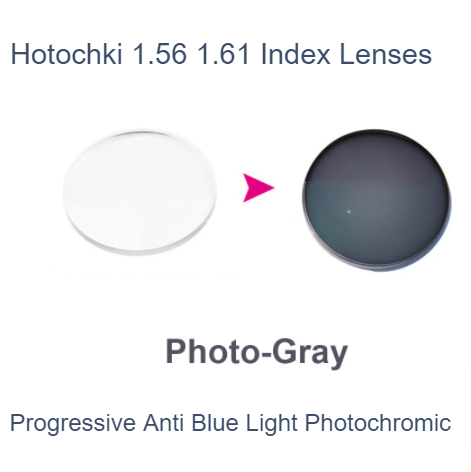 Hotochki Progressive Anti Blue Light Photochromic Gray Lenses Lenses Hotochki Lenses 1.56