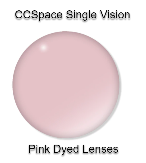 CCSpace Aspheric Single Vision Dyed Acrylic Lenses Lenses CCSpace Lenses 1.56 Pink