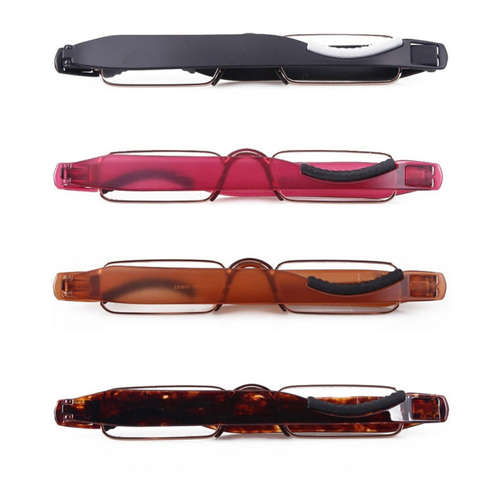 Brightzone Unisex Full Rim Alloy Square Folding Reading Glasses Reading Glasses Brightzone