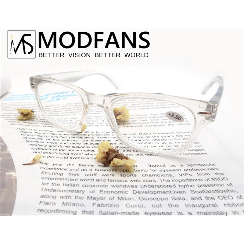 ModFan Unisex Full Rim Square Acetate Reading Glasses Msr029 Reading Glasses Modfans