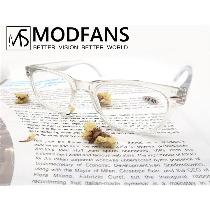 ModFan Unisex Full Rim Square Acetate Reading Glasses Msr029 Reading Glasses Modfans