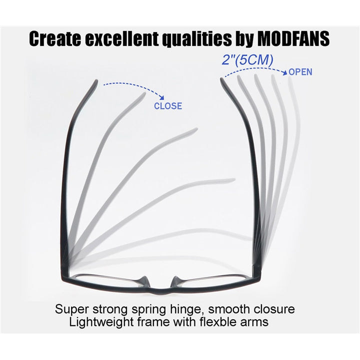 ModFan Unisex Full Rim Square Acetate Reading Glasses Msr029 Reading Glasses Modfans