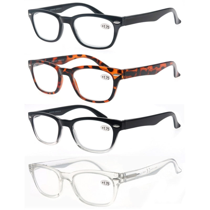 ModFan Unisex Full Rim Square Acetate Reading Glasses Msr029 Reading Glasses Modfans