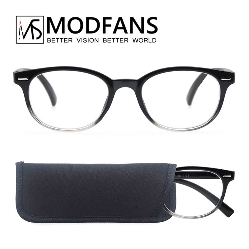 Modfans Women's Full Rim Round Alloy Polycarbonate Reading Glasses 4835 Reading Glasses Modfans
