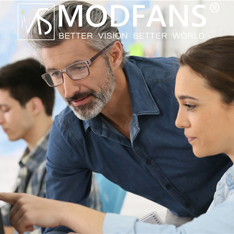 Modfans Unisex Full Rim Rectangular Polycarbonate Reading Glasses R013 Reading Glasses Modfans