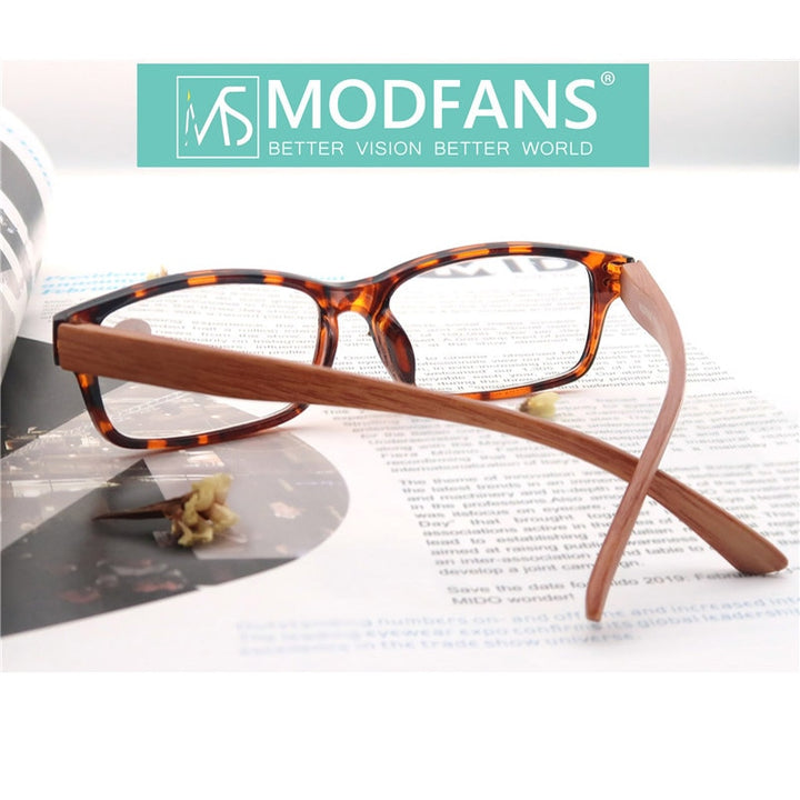 Modfans Unisex Full Rim Rectangular Polycarbonate Reading Glasses R013 Reading Glasses Modfans