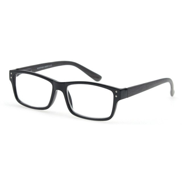 Modfans Unisex Full Rim Rectangular Polycarbonate Reading Glasses R013 Reading Glasses Modfans +100 Black