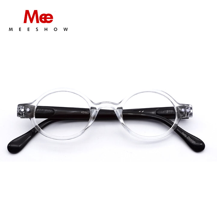 Meeshow Unisex Full Rim Round Polycarbonate Reading Glasses 1730 Reading Glasses Meeshow