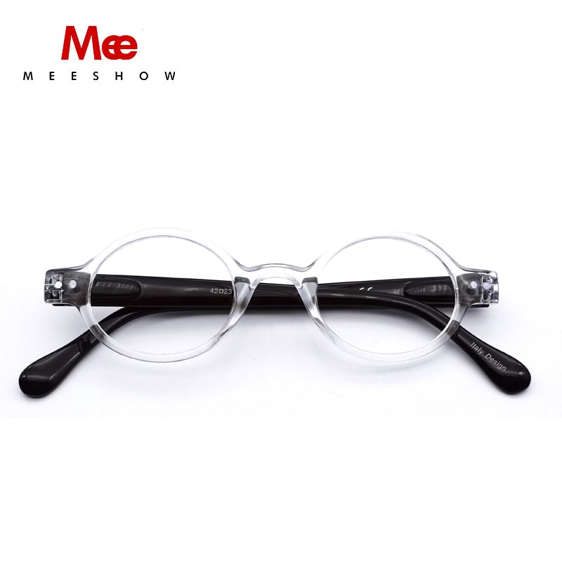 Meeshow Unisex Full Rim Round Polycarbonate Reading Glasses 1732 Reading Glasses Meeshow