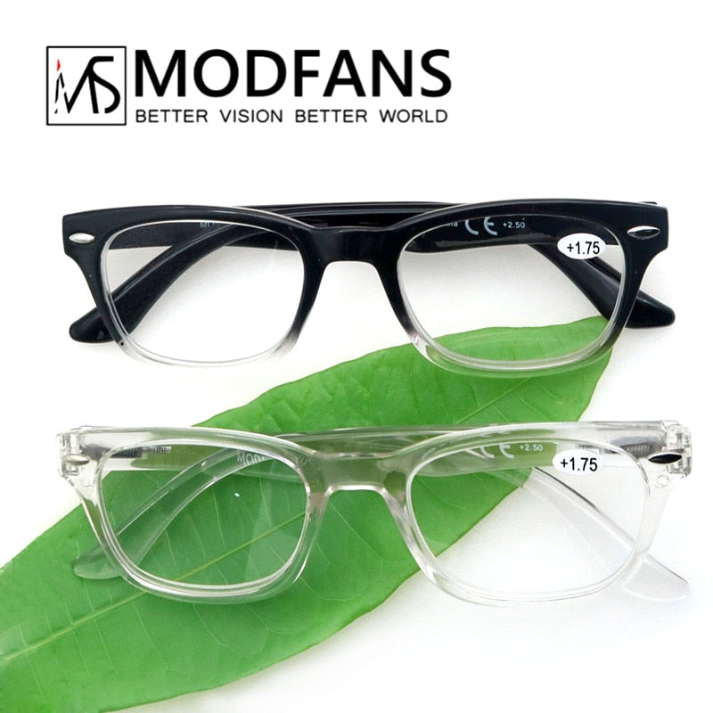 ModFan Unisex Full Rim Square Acetate Reading Glasses Msr029 Reading Glasses Modfans