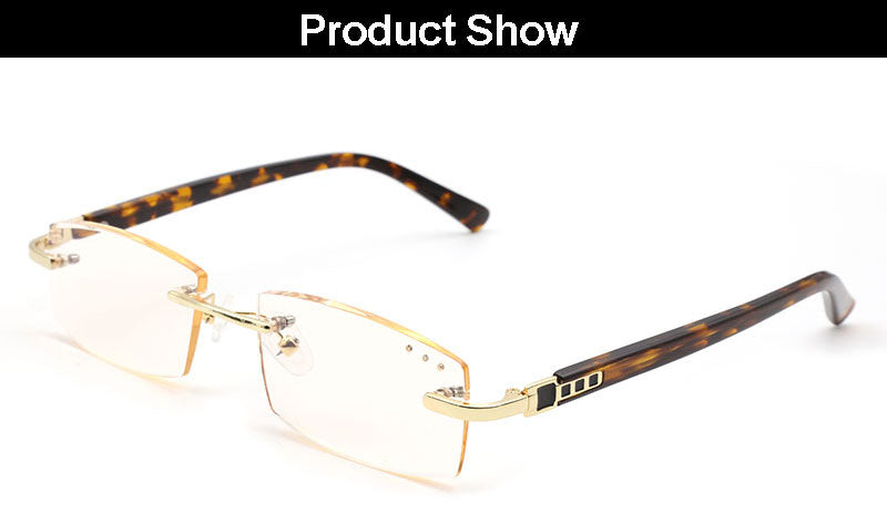 Hotochki Women's Rimless Square Alloy Reading Glasses 5822 Reading Glasses Hotochki