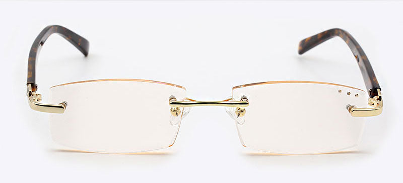 Hotochki Women's Rimless Square Alloy Reading Glasses 5822 Reading Glasses Hotochki