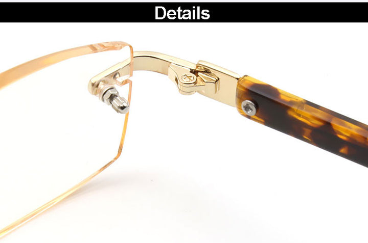 Hotochki Women's Rimless Square Alloy Reading Glasses 5822 Reading Glasses Hotochki