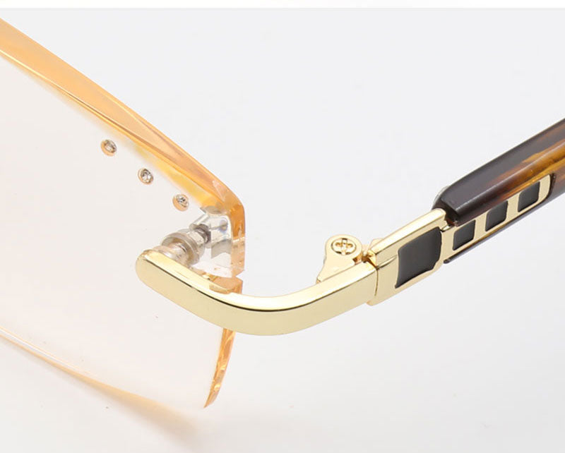 Hotochki Women's Rimless Square Alloy Reading Glasses 5822 Reading Glasses Hotochki