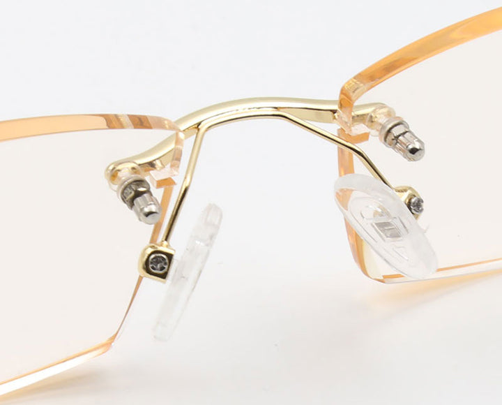 Hotochki Women's Rimless Square Alloy Reading Glasses 5822 Reading Glasses Hotochki