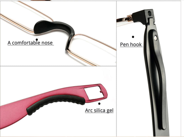 Guanhao Unisex Full Rim Square Tr 90 Alloy Reading Glasses Tr145 Reading Glasses Guanhao