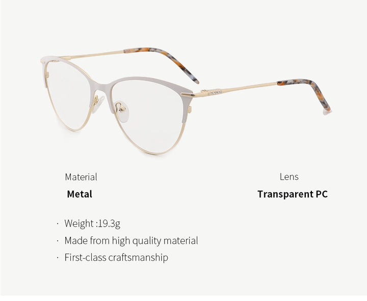 Kansept Women's Eyeglasses Metal Glasses Frame Cat Eye 3751 Frame Kansept   