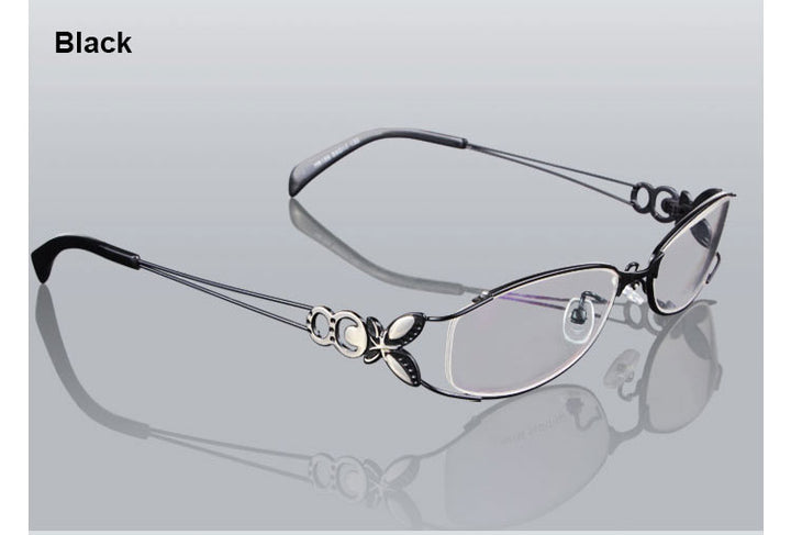 Hotochki Women's Full Rim Eyeglasses Butterfly Alloy 6150 Full Rim Hotochki