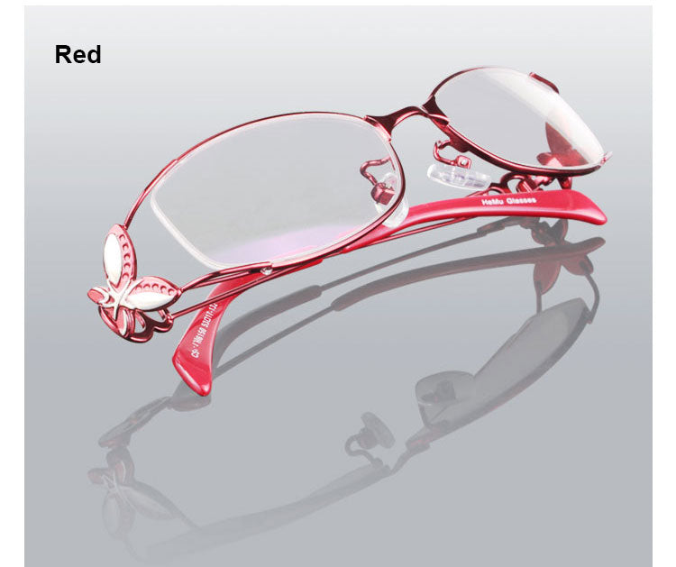 Hotochki Women's Full Rim Eyeglasses Butterfly Alloy 6150 Full Rim Hotochki