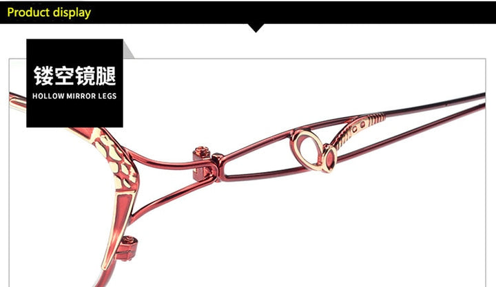 Bclear Women's Full Rim Square Cat Eye Alloy Eyeglasses S2834 Full Rim Bclear