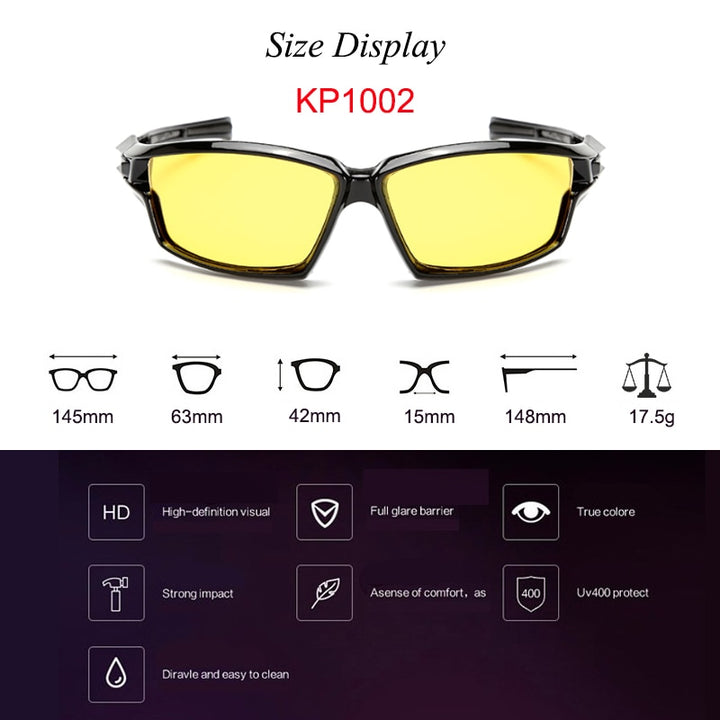 Men's Sunglasses Yellow Lens Anti-Glare Driving Polarized C Night Vision Sunglasses Warblade   