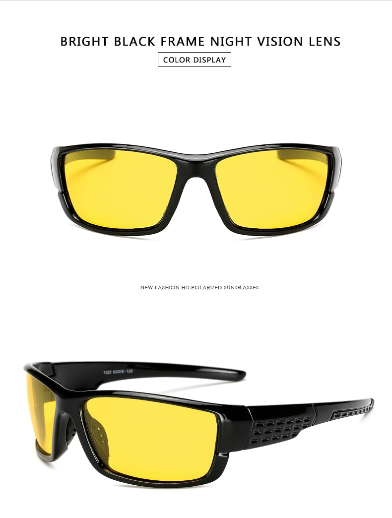 Men's Sunglasses Yellow Lens Anti-Glare Driving Polarized C Night Vision Sunglasses Warblade   