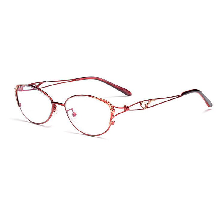 Bclear Women's Reading Eyelasses Anti-Blue Ray Lenses From +0.25 To +4.00 Reading Glasses Bclear +275 Red