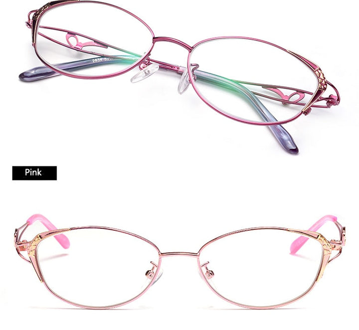 Bclear Women's Reading Eyelasses Anti-Blue Ray Lenses From +0.25 To +4.00 Reading Glasses Bclear