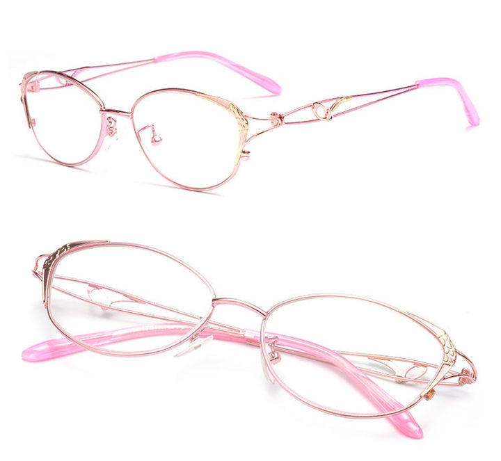 Bclear Women's Reading Eyelasses Anti-Blue Ray Lenses From +0.25 To +4.00 Reading Glasses Bclear +275 Pink