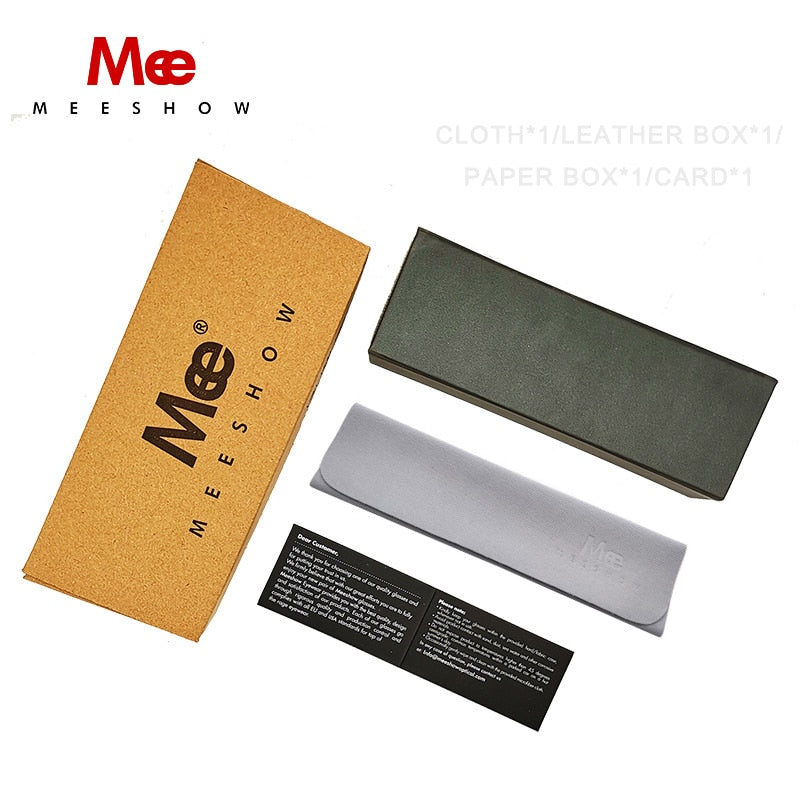 Meeshow Women's Eyeglasses Titanium Round 8513 Full Rim Meeshow