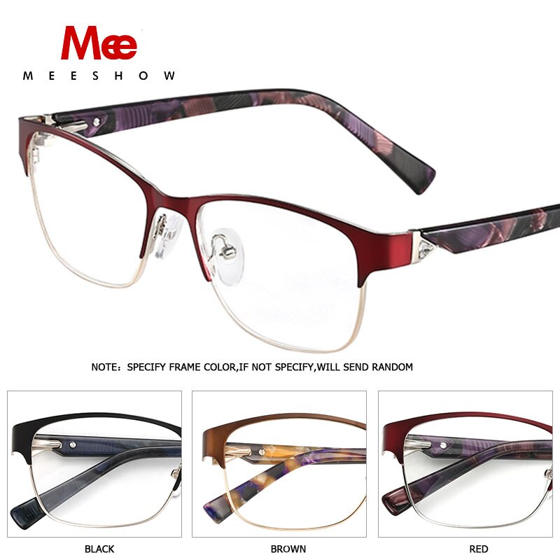 Meeshow Women's Eyeglasses Titanium Alloy 809 Full Rim Meeshow