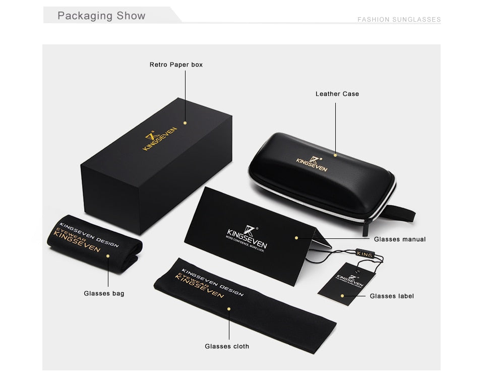 Kingseven Women's Sunglasses Polarized Luxury Gradient Lens N-7017 Sunglasses KingSeven