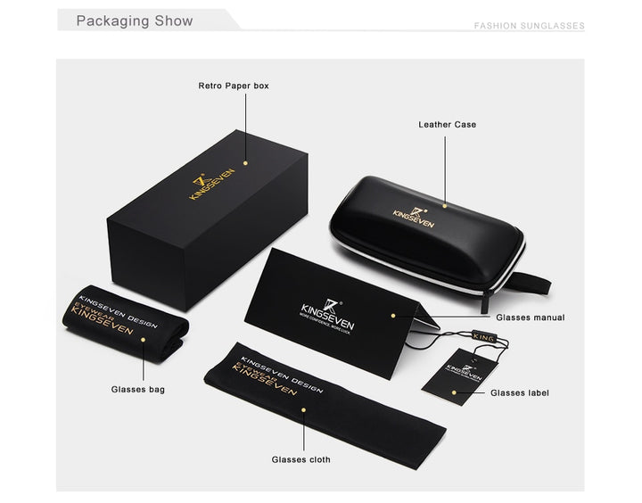 Kingseven Women's Sunglasses Polarized Luxury Gradient Lens N-7017 Sunglasses KingSeven