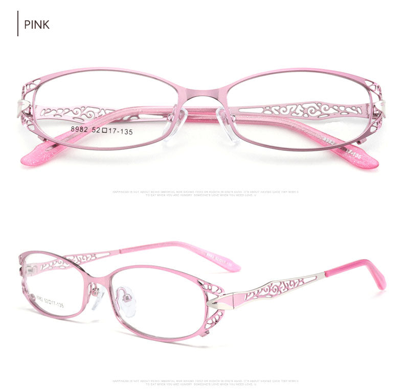 Hotochki Women's Full Rim Rectangle Alloy Reading Glasses 9003 Reading Glasses Hotochki