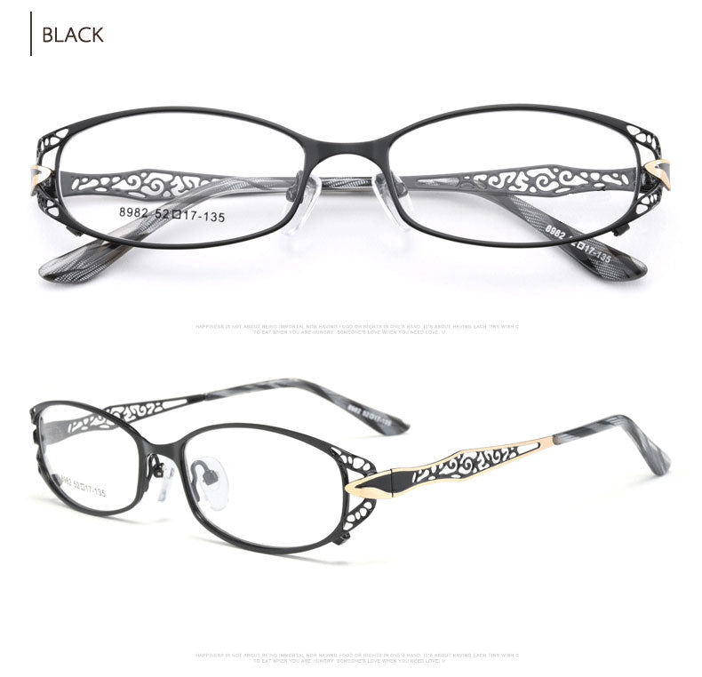 Hotochki Women's Full Rim Rectangle Alloy Reading Glasses 9003 Reading Glasses Hotochki