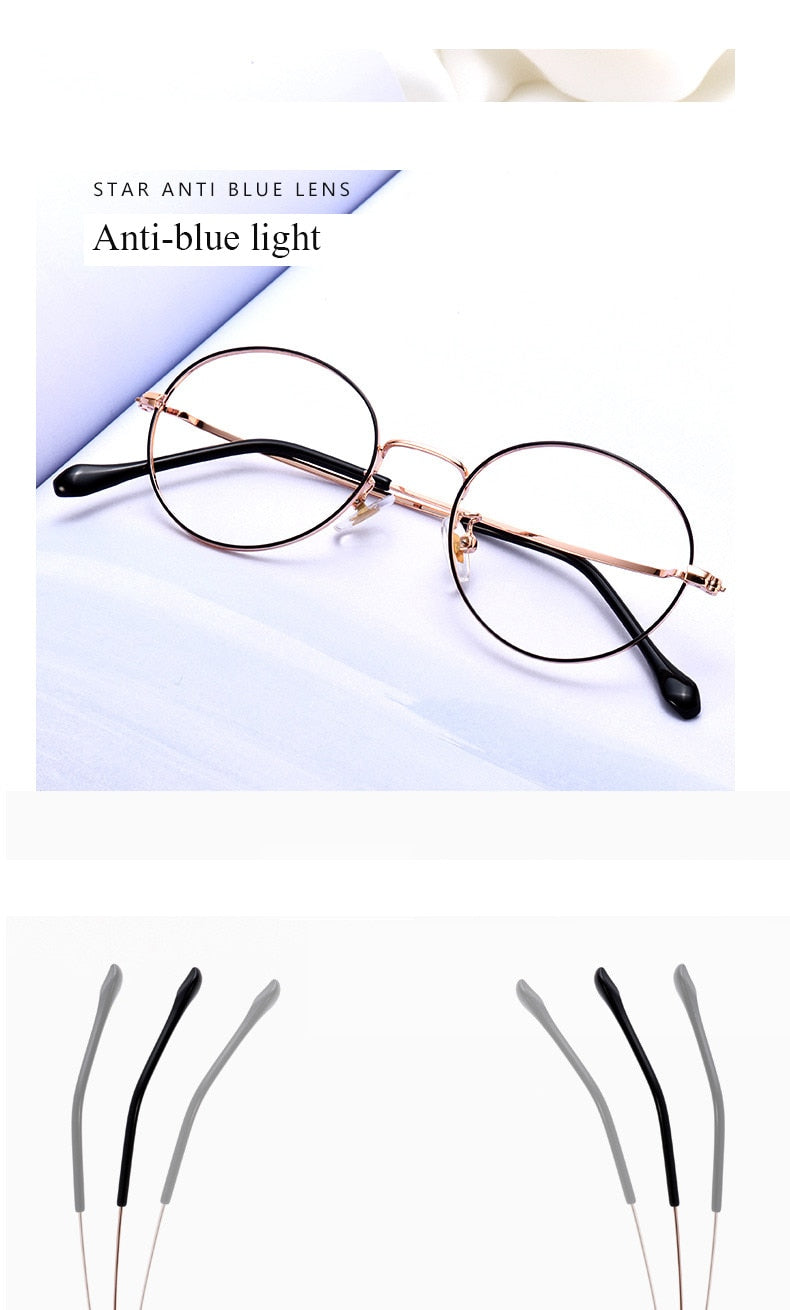 Aoubou Brand Women's Reading Glasses Alloy Frame Anti Blue Ray Anti-Reflective Ab981 Reading Glasses Aoubou   