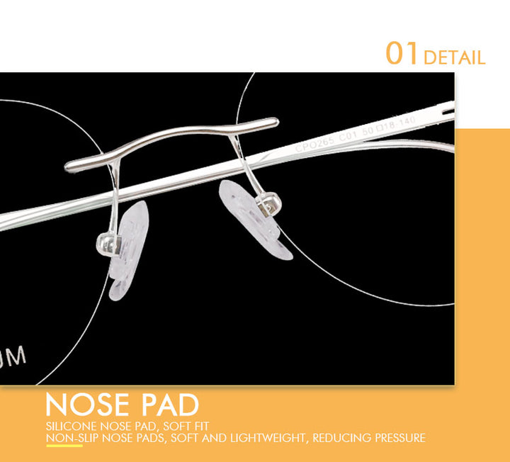 Meeshow Women's Eyeglasses Titanium Round 8513 Full Rim Meeshow