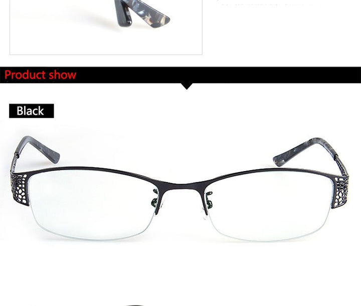Bclear Women's Reading Glasses Semi Rim Anti Blue Square  F99001 Reading Glasses Bclear