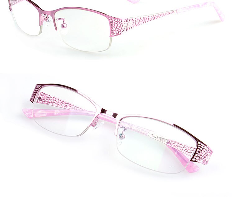 Bclear Women's Reading Glasses Semi Rim Anti Blue Square  F99001 Reading Glasses Bclear