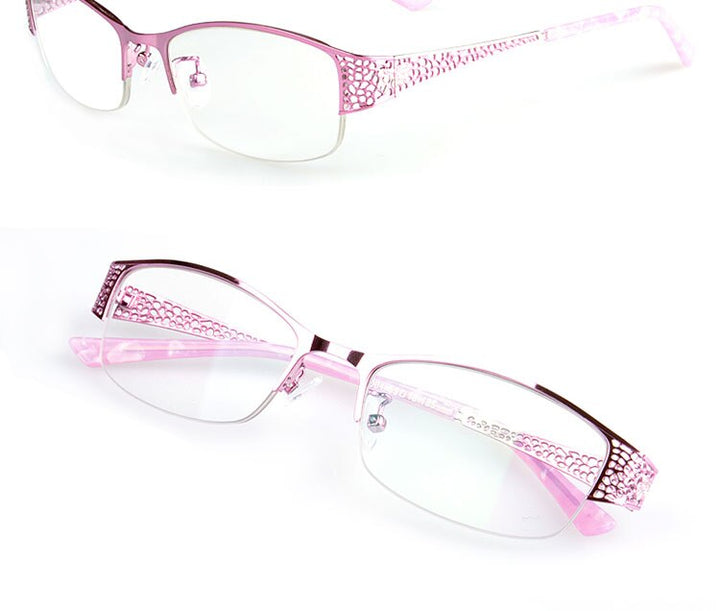 Bclear Women's Reading Glasses Semi Rim Anti Blue Square  F99001 Reading Glasses Bclear
