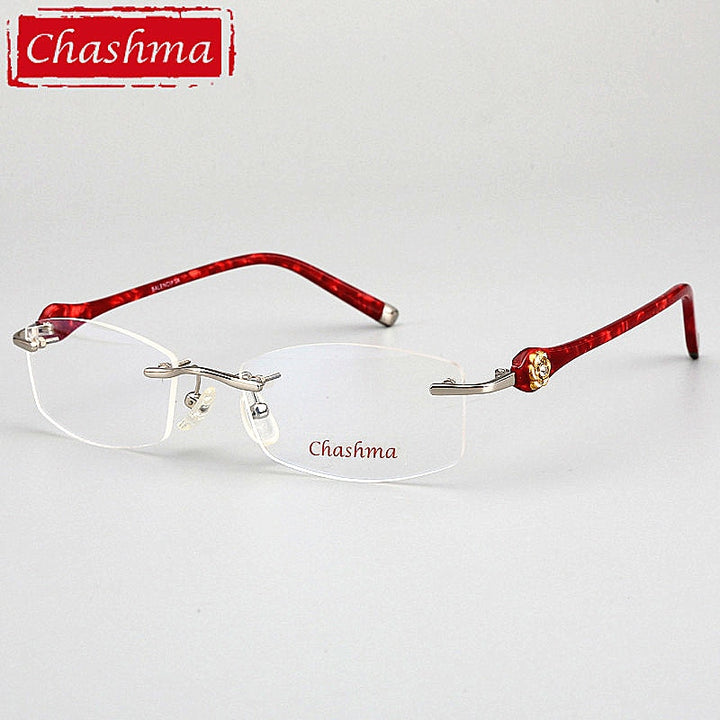 Chashma Women's Rimless Eyeglasses Titanium Frames 58031 Rimless Chashma