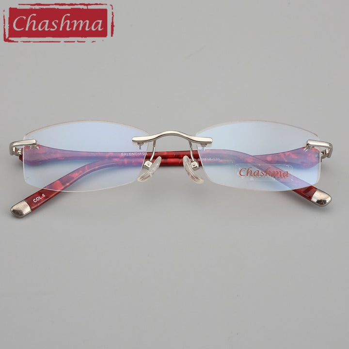 Chashma Women's Rimless Eyeglasses Titanium Frames 58031 Rimless Chashma