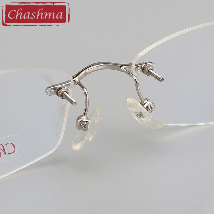 Chashma Women's Rimless Eyeglasses Titanium Frames 58031 Rimless Chashma